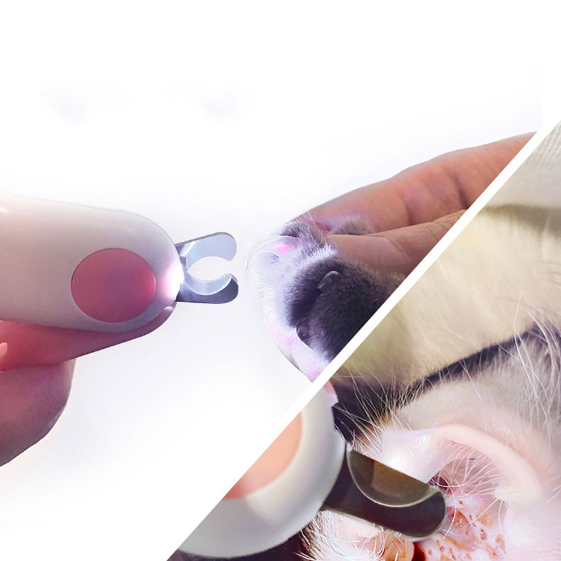 LED Mini Pet Nail Trimmer Illuminated Grooming Tool
