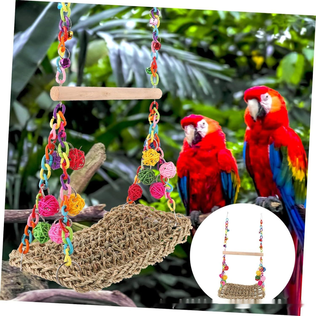 Parrot Climbing Net Hammock Bird Cage Toy