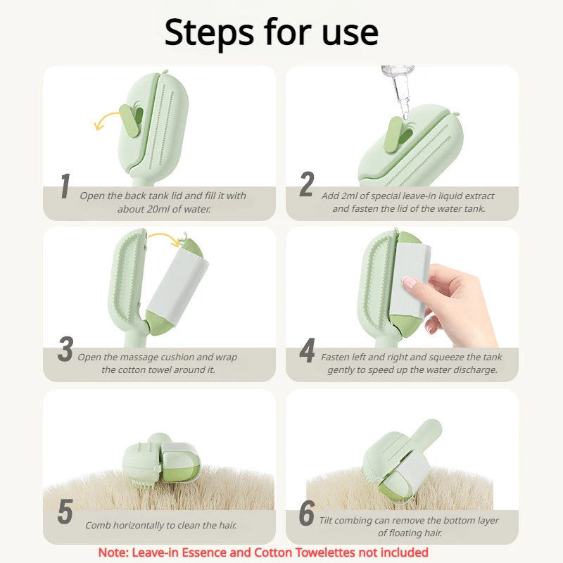 Pet Grooming Comb Floating Hair Removal Detangling Brush