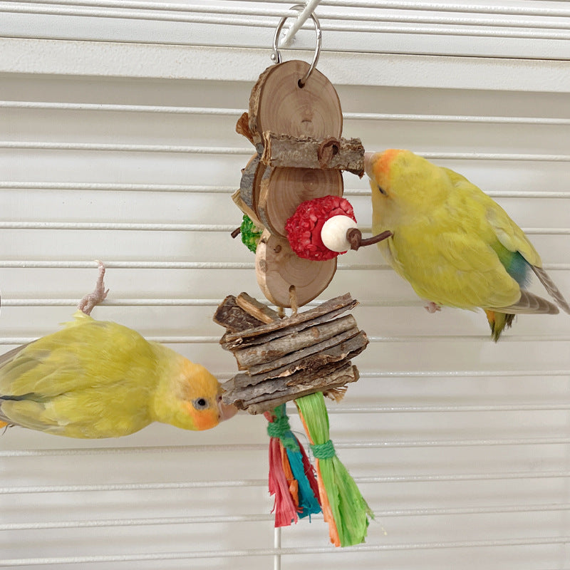 Parrot Bite Toy String Colorful Cage Hanging Toy Pendant
