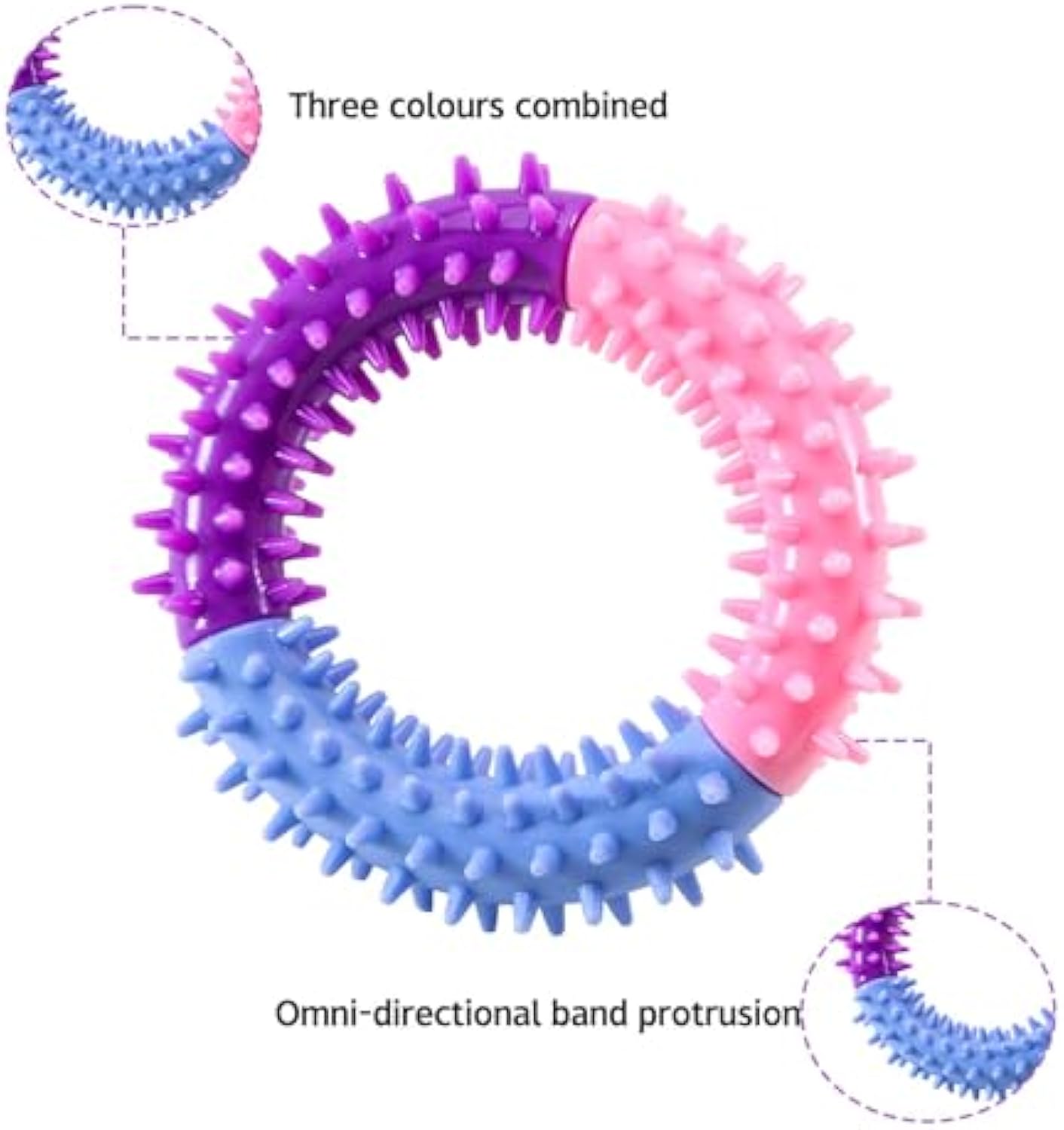 Pet Rubber Chew Ring Teething Interactive Toy For Pets