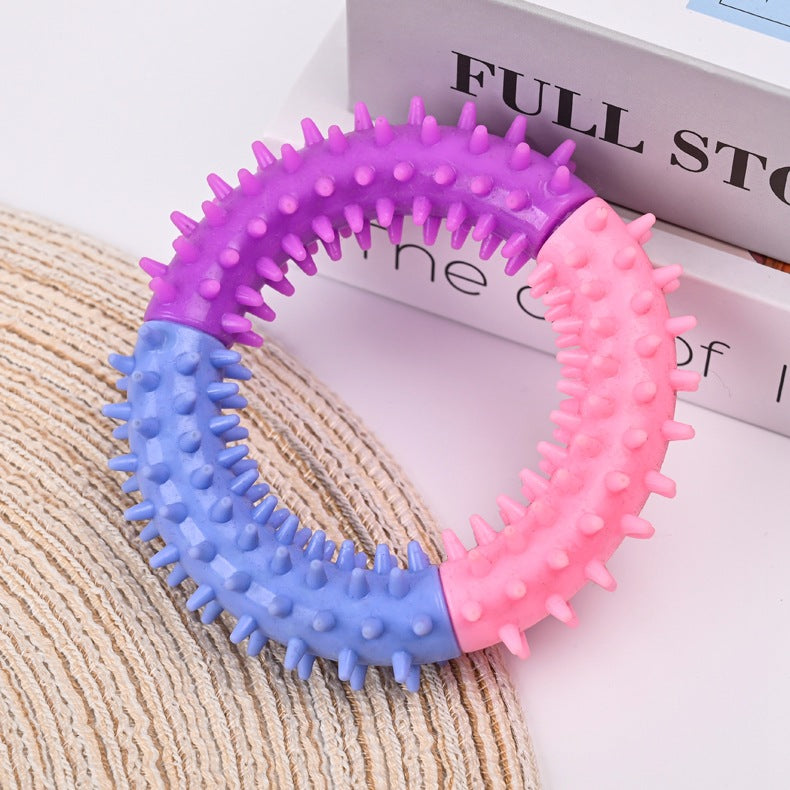 Pet Rubber Chew Ring Teething Interactive Toy For Pets