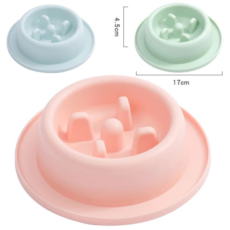 Pet Slow Eating Anti Choking Interactive Feeding Bowl Plate