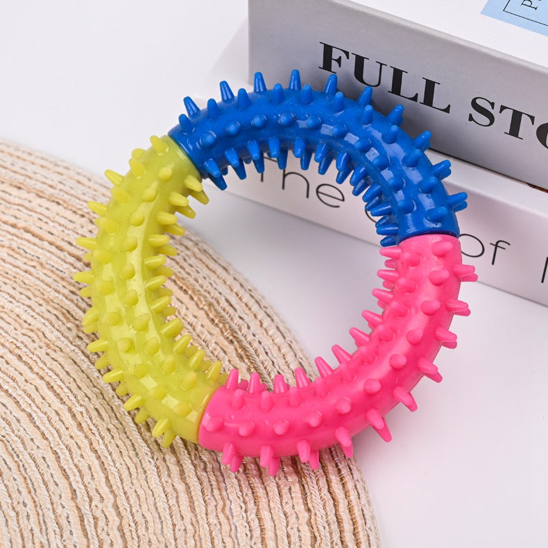 Pet Rubber Chew Ring Teething Interactive Toy For Pets