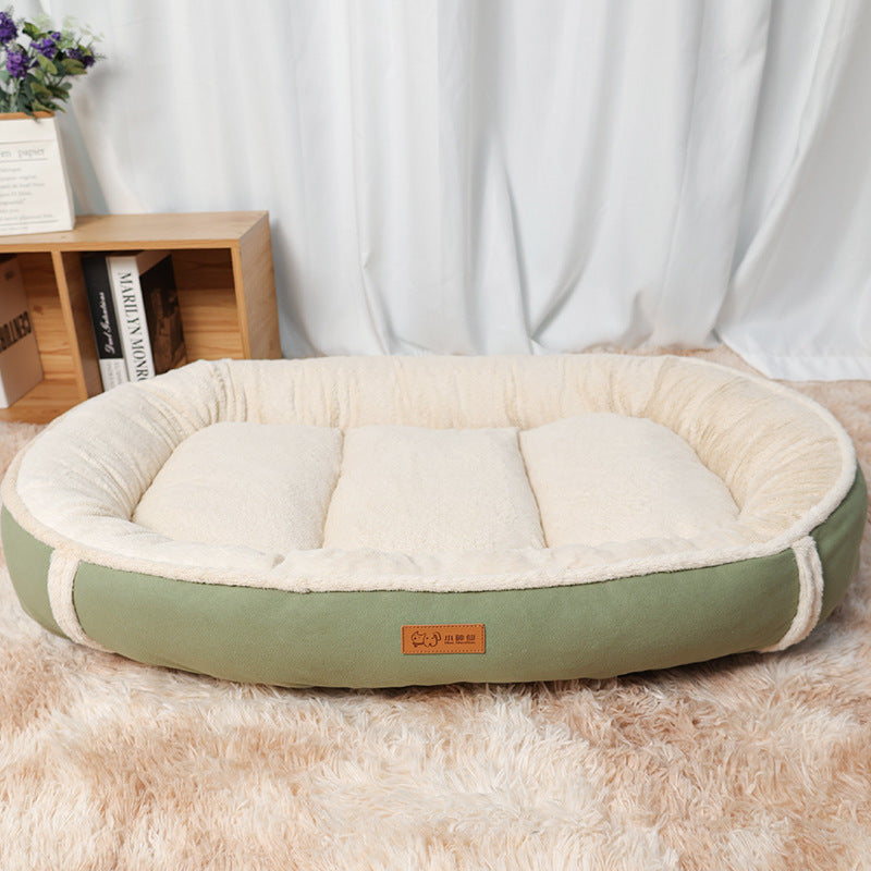 Round Pet Bed Linen Non Slip Sleeping Mat Nest