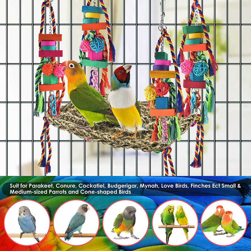Parrot Climbing Net Hammock Bird Cage Toy