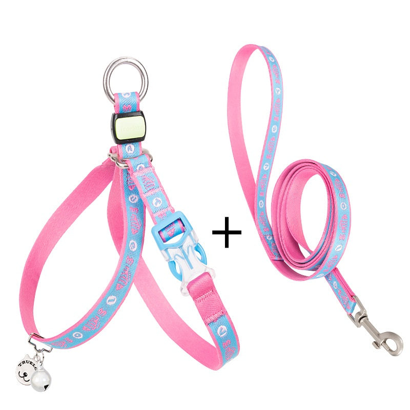 Pet Bell Chest Strap Vest Haulage Rope Leash