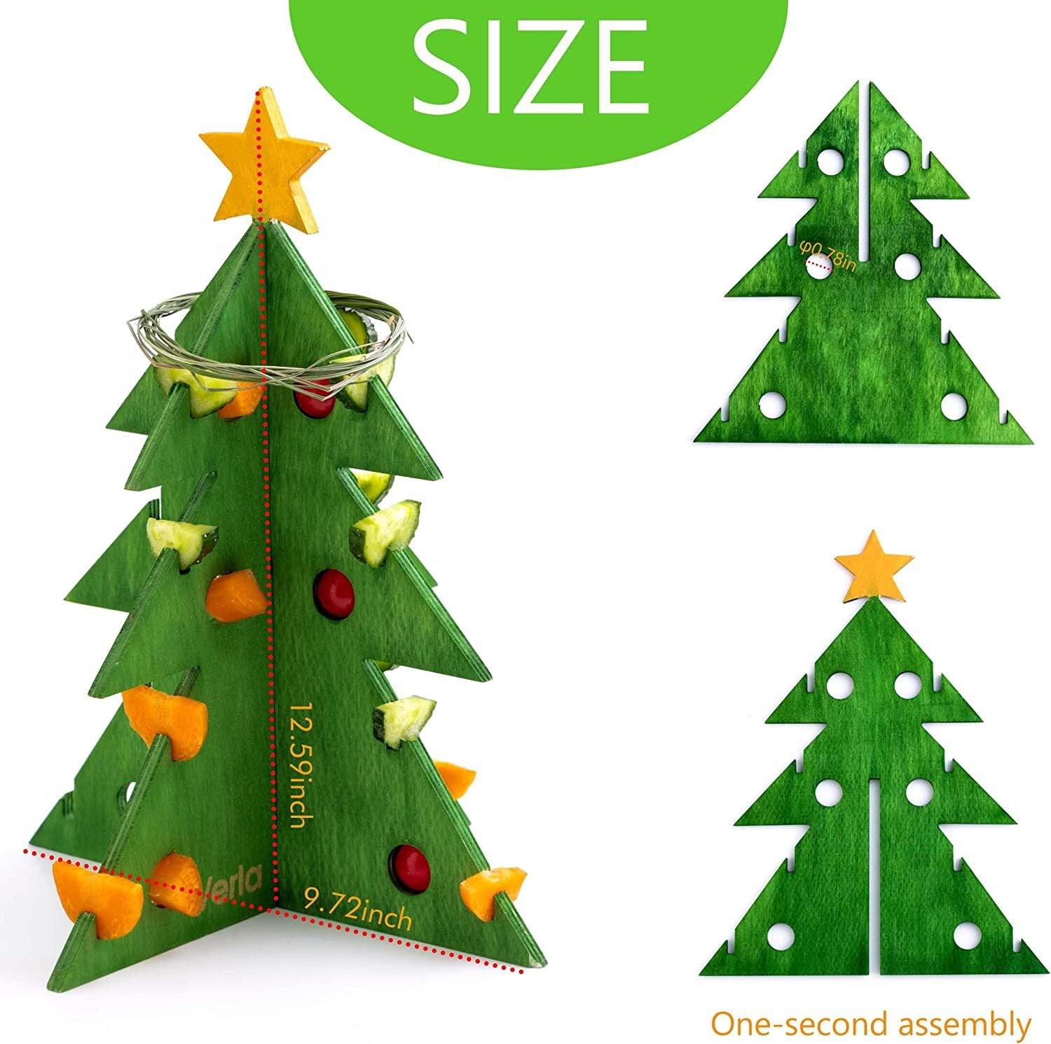 Christmas Rabbit Feeder Wooden Guinea Pig Hamster Vegetable Rack Toy
