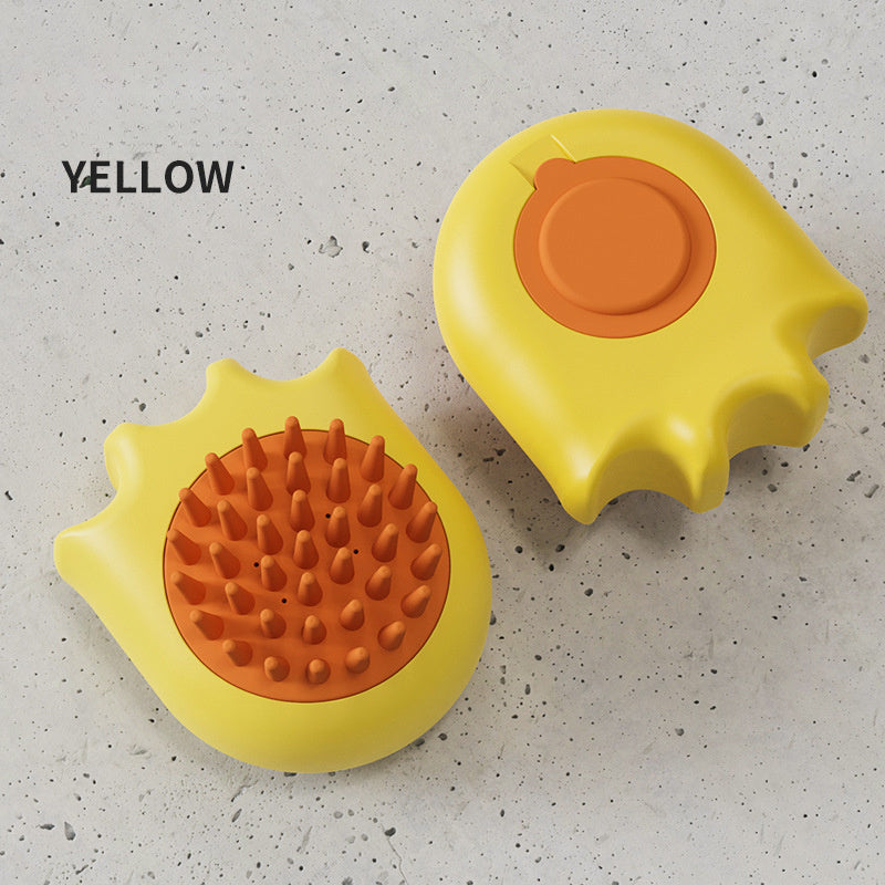 Pet Bath Massage Comb Shampoo Dispensing Grooming Brush