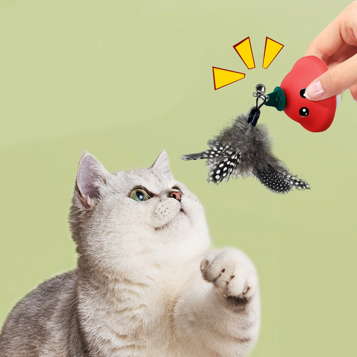Pet Suction Cup Wand Retractable Teaser Exercise Interactive Toy