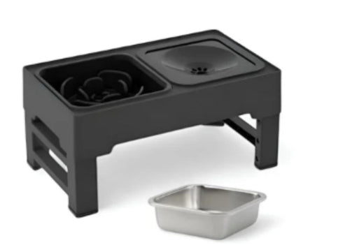 Pet Adjustable Stainless Double Elevated Feeding Bowl