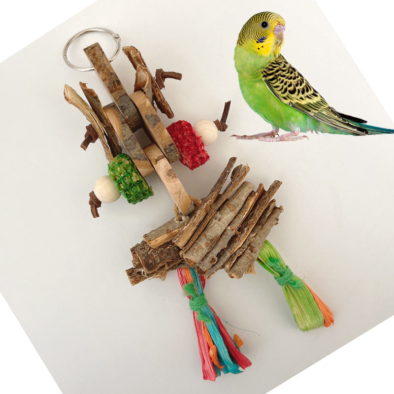 Parrot Bite Toy String Colorful Cage Hanging Toy Pendant