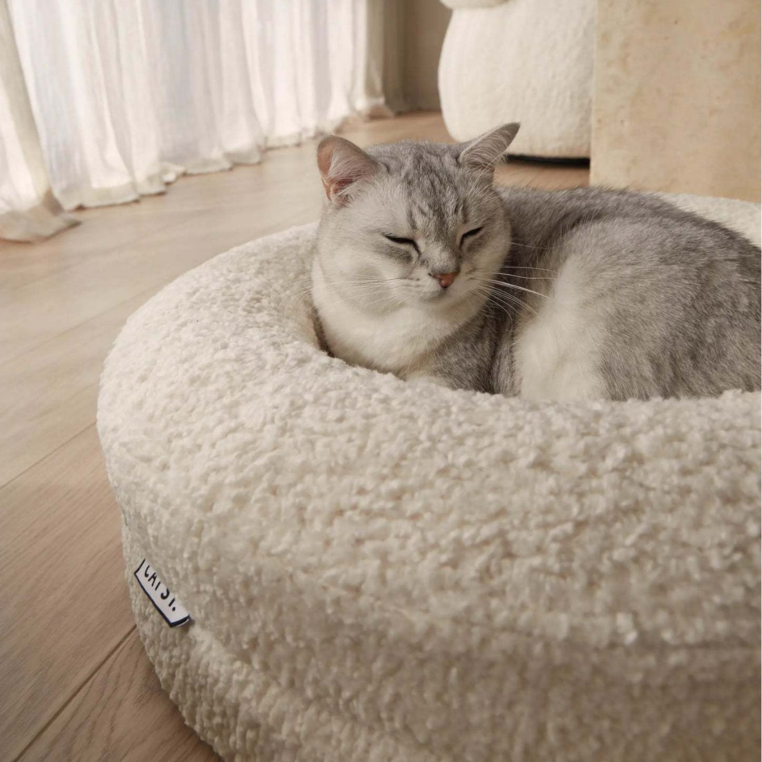Pet Solid Color Leisure Round Nest Bed