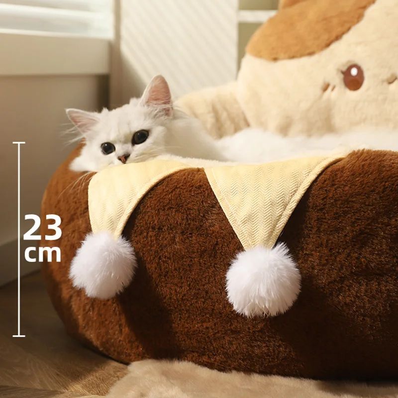Pet Round Warm Deep Sleep Cushion Sofa Bed Nest