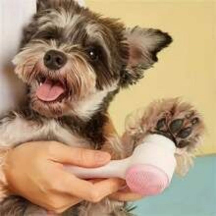 Gentle Pet Paw Brush Grooming Massage Cleaning Tool