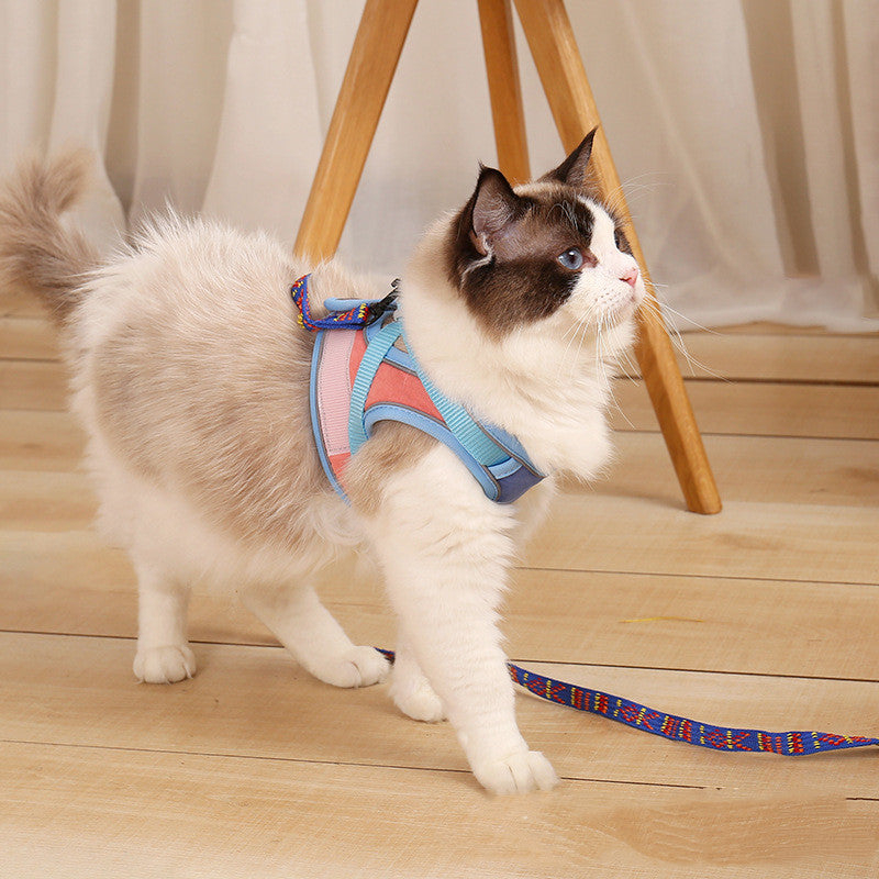 Pet Harness Leash Reflective Anti Escape Walking Set