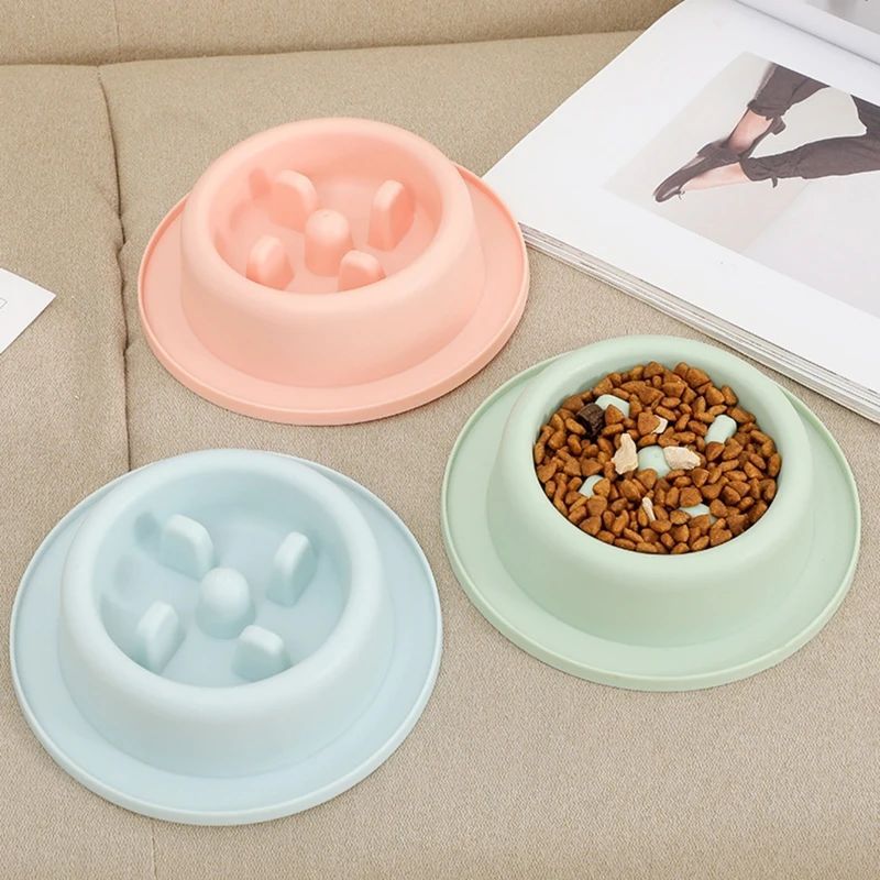 Pet Slow Eating Anti Choking Interactive Feeding Bowl Plate