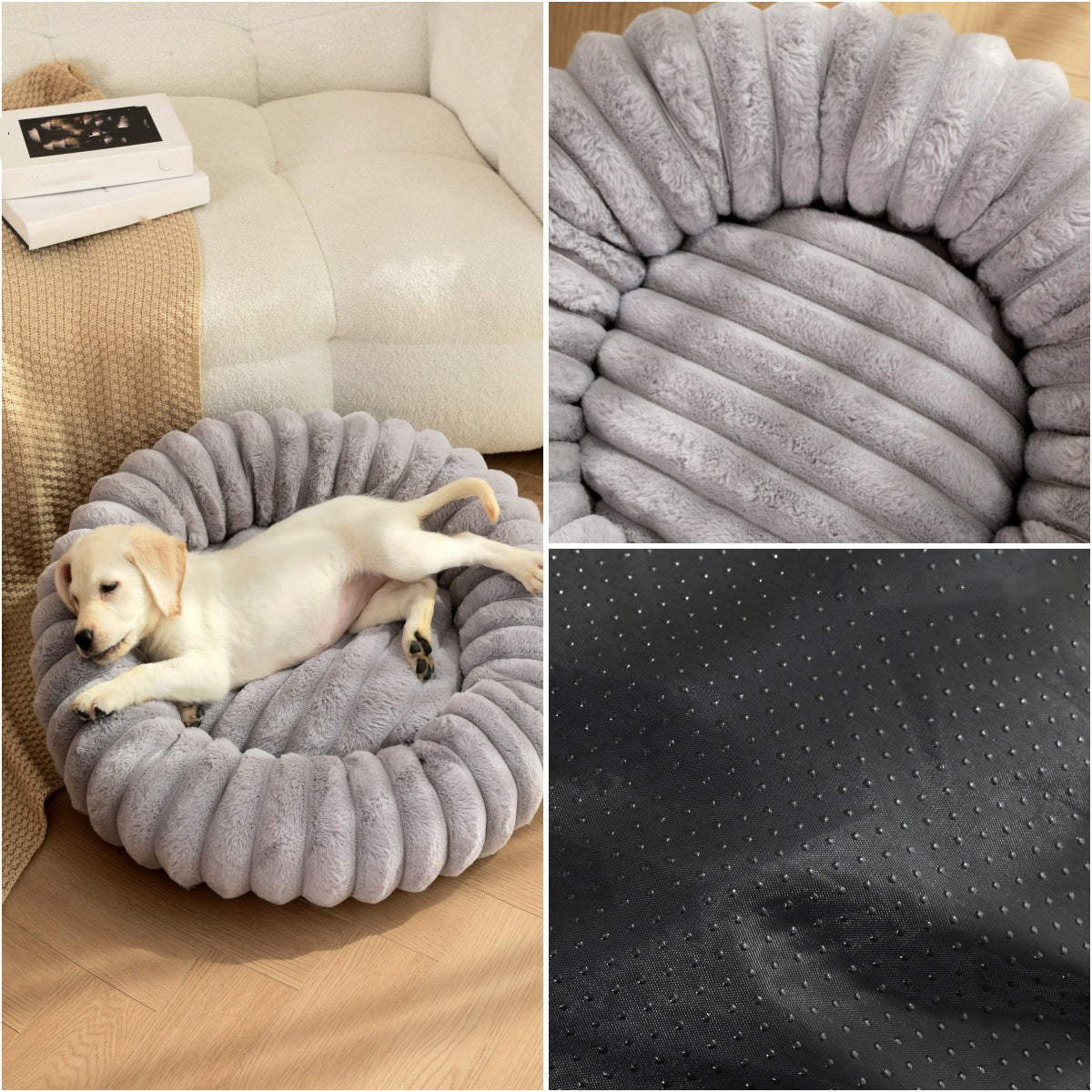 Pet High Weight Plush Round Warm Winter Nest Bed