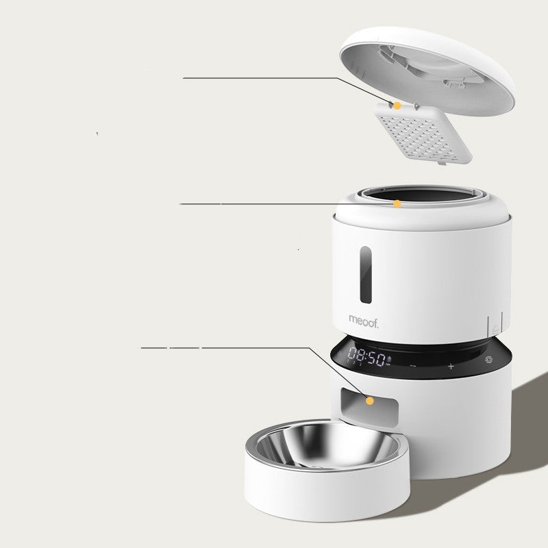 Pet Capsule Automatic Double Bowl Feeding Feeder