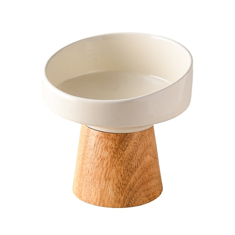 Pet Ceramic Elevated Food Water Dining Bowl