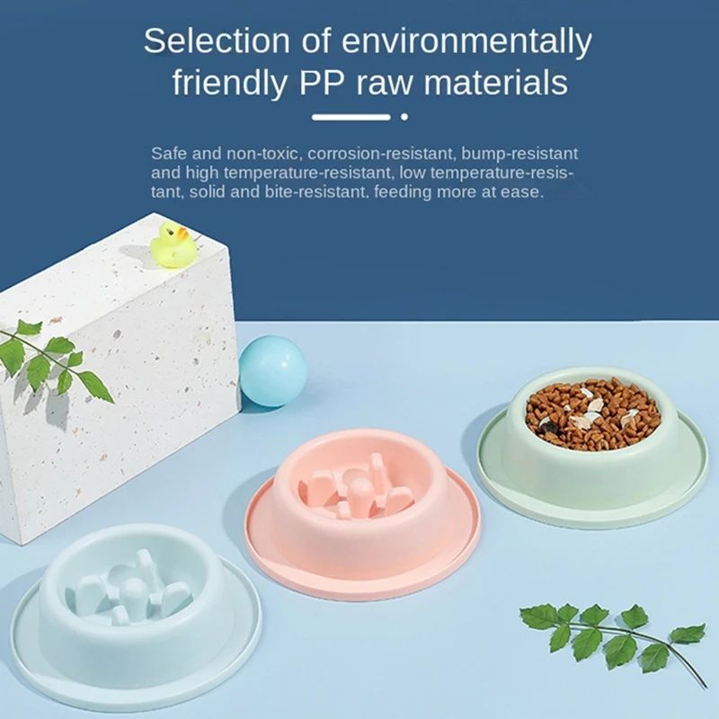 Pet Slow Eating Anti Choking Interactive Feeding Bowl Plate