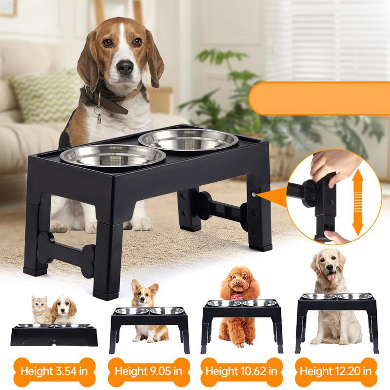 Pet Elevated Neck Support Anti Tumble Feeding Bowl