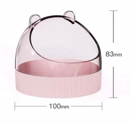 Acrylic Hamster Food Basin Colorful Wire Feeder