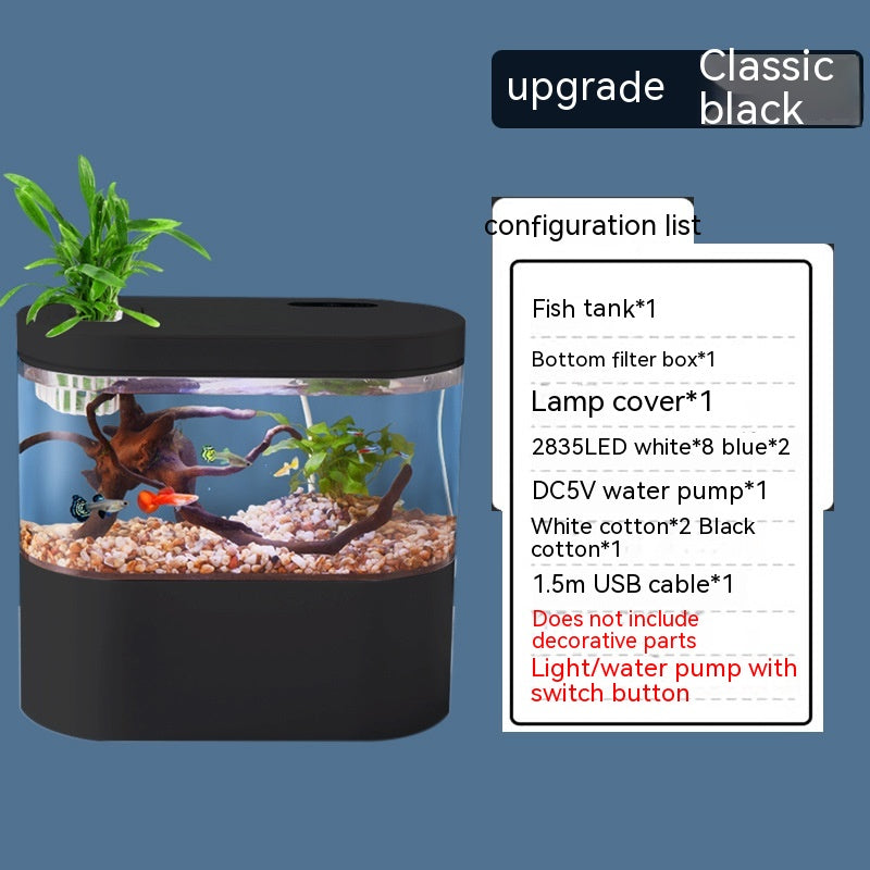 Self Circulating Desktop Mini Aquarium Eco Fish Tank