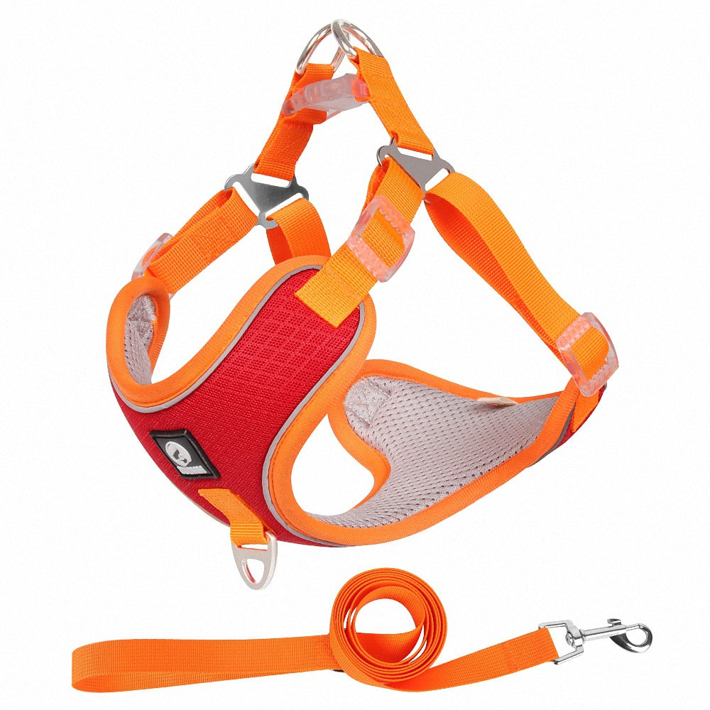 Pet Harness Leash Adjustable Breathable Walking Set