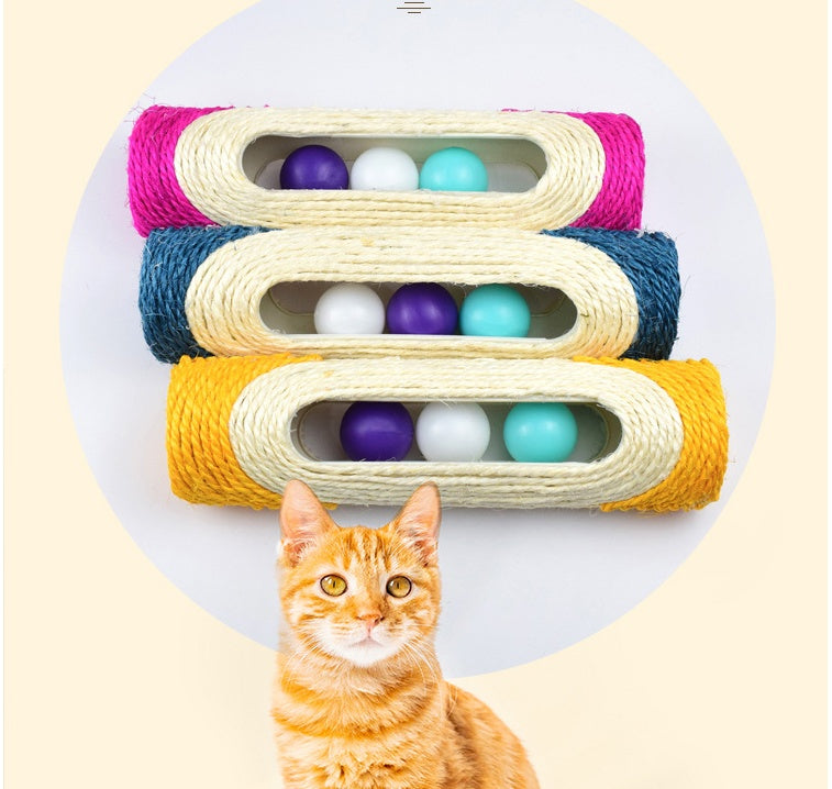 Pet Long Sisal Drum Three Piece Toy Set