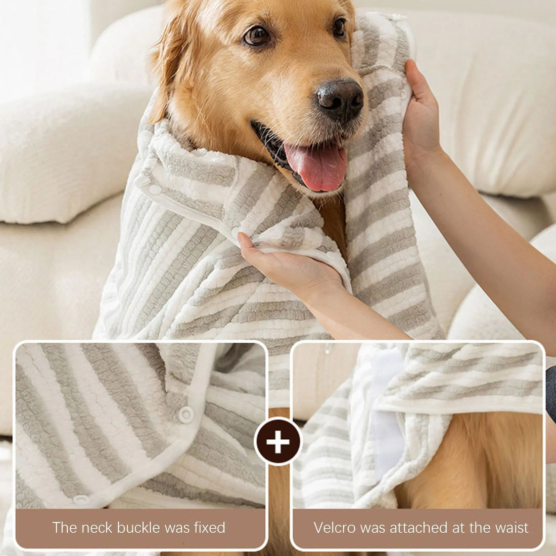 Pet Ultra Absorbent Quick Dry Thick Bathrobe Towel