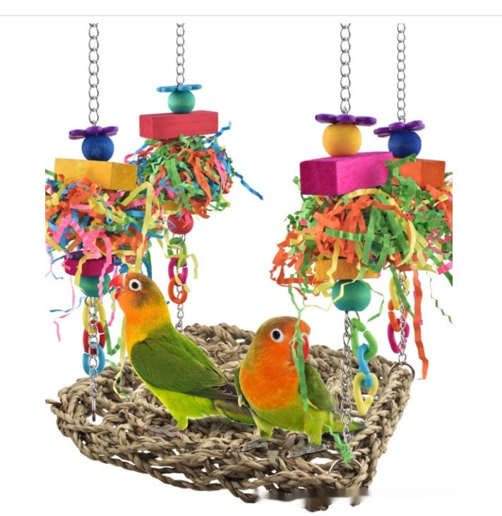 Parrot Climbing Net Hammock Bird Cage Toy