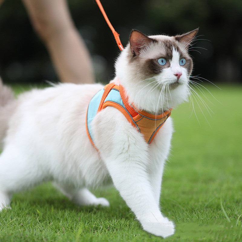 Pet Harness Leash Reflective Anti Escape Walking Set