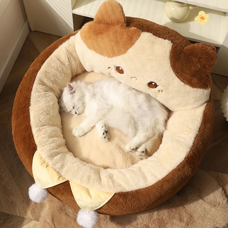 Pet Round Warm Deep Sleep Cushion Sofa Bed Nest