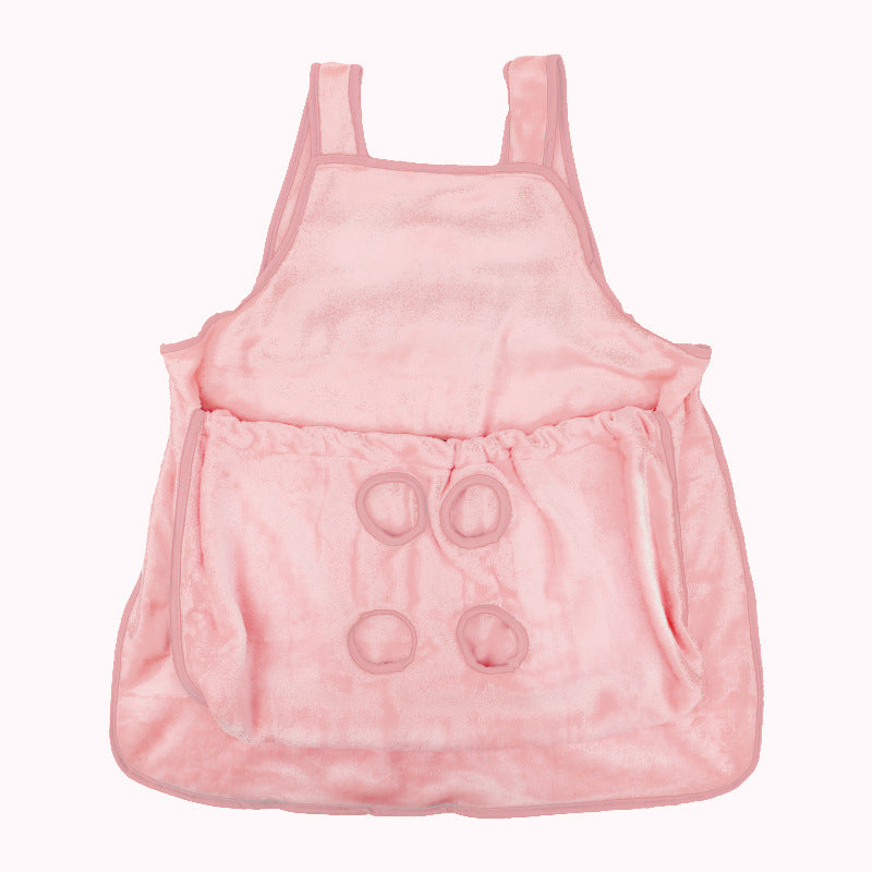 Pet Carrier Apron Plush Hanging Chest Travel Pouch