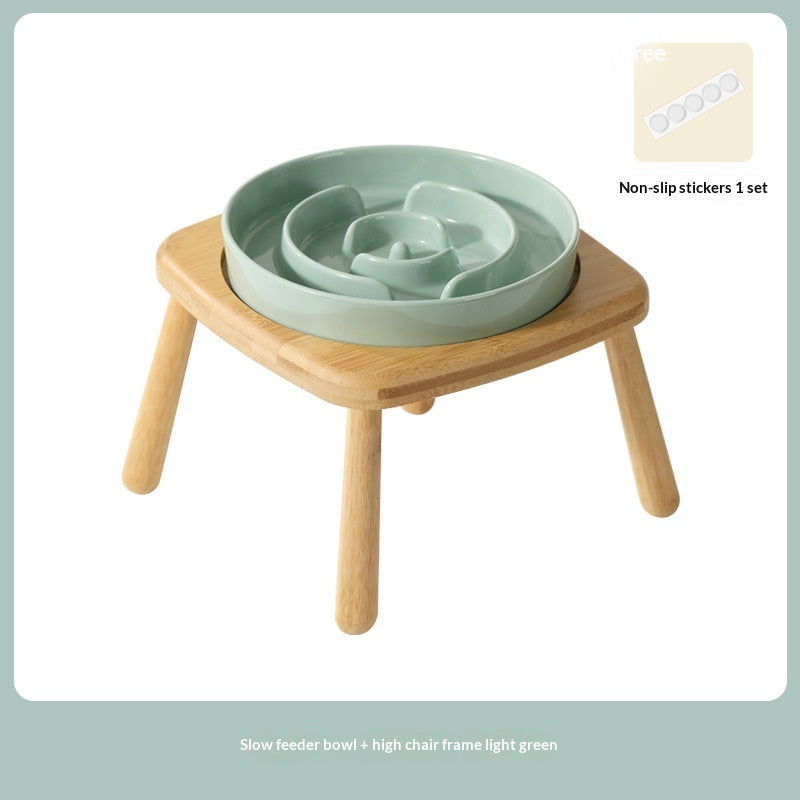 Pet Ceramic Slow Feeding Anti Choking Tip Proof Bowl