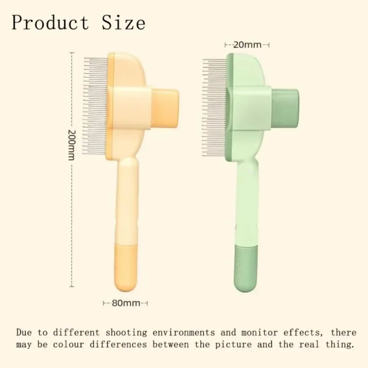 One Click Pet Grooming Brush Gentle Hair Removal Tool