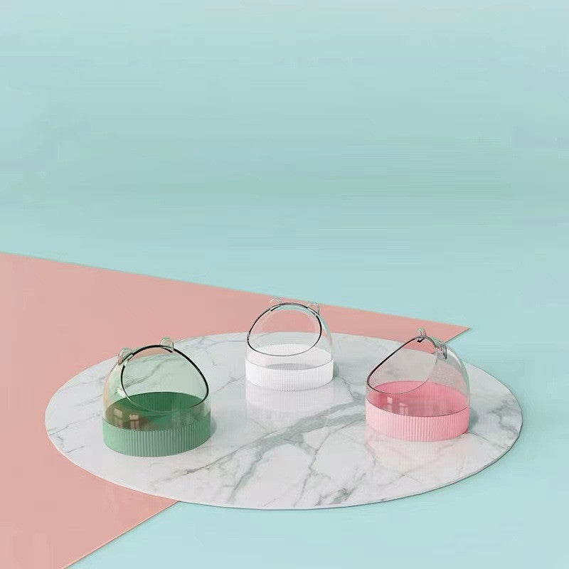 Acrylic Hamster Food Basin Colorful Wire Feeder