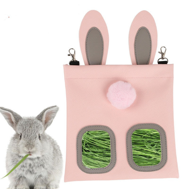 Cute Straw Bag Rabbit Totoro Hamster Feeder