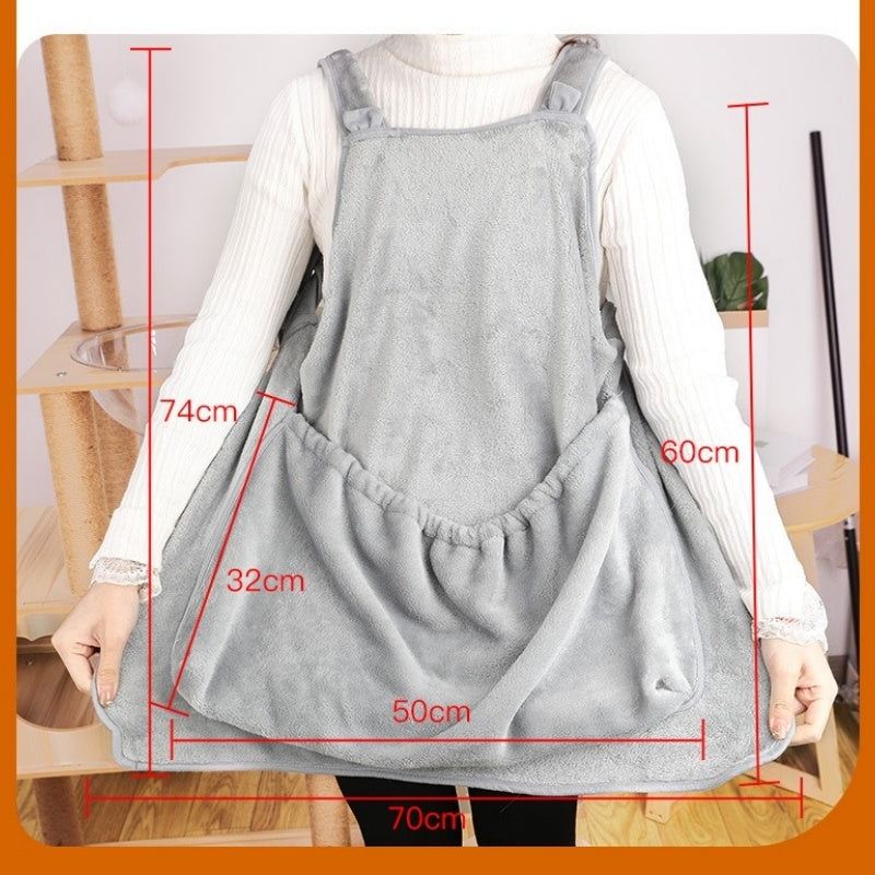 Pet Carrier Apron Plush Hanging Chest Travel Pouch
